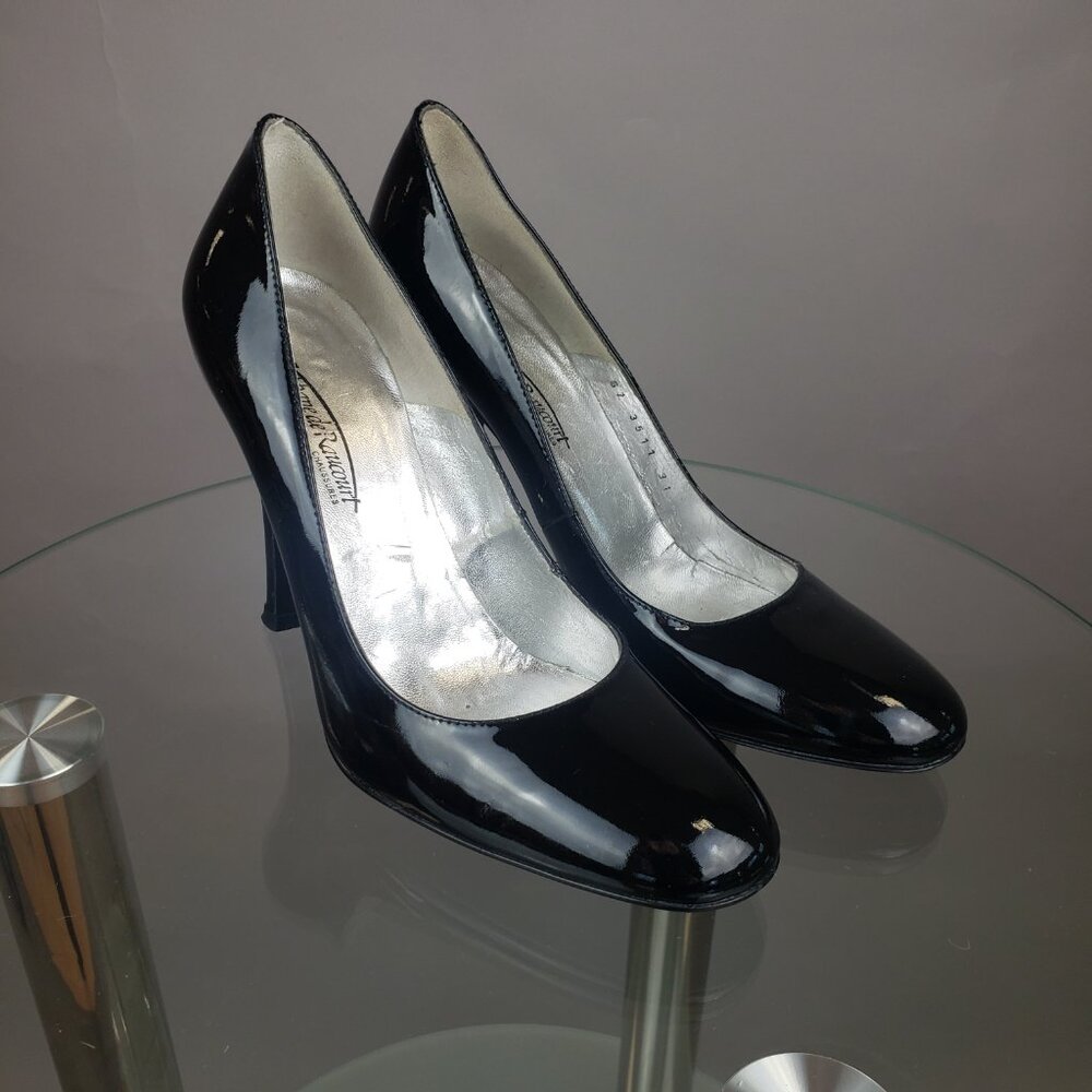 34.5 Stephane de Raucourt - Patent Round toe High Heels